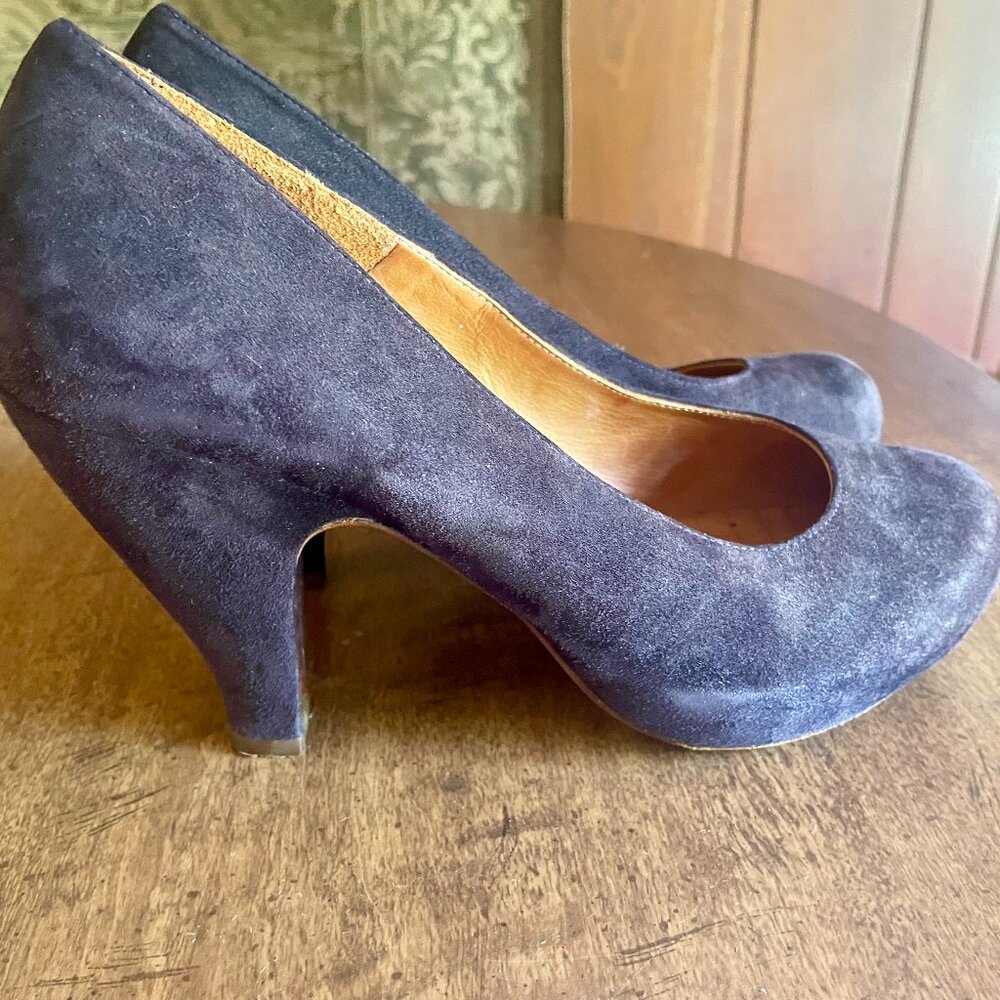 Chie Mihara plum suede pumps, size 37